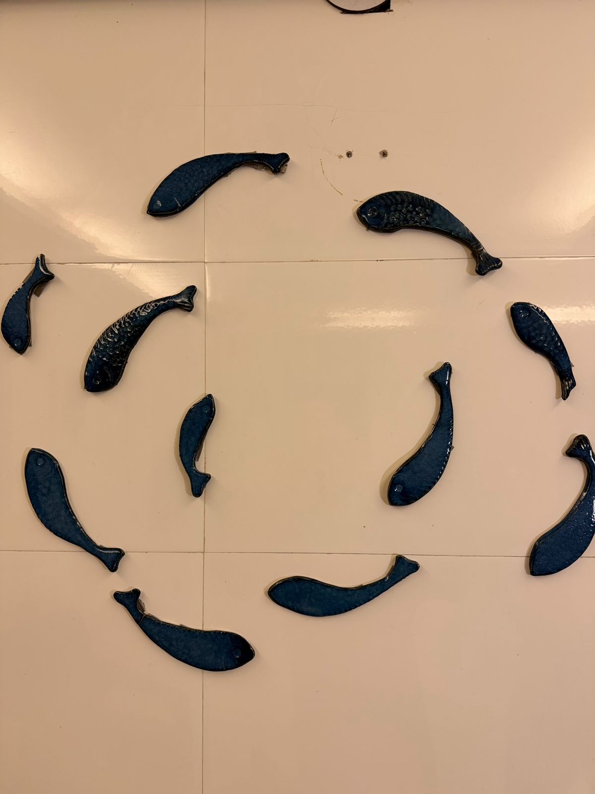 Ceramic fish wall art