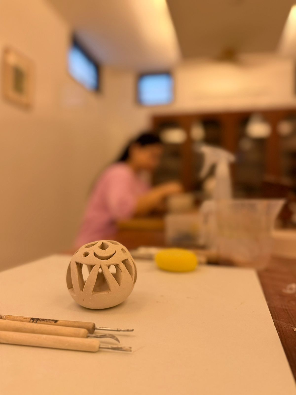 Carved sphere at Earthique
